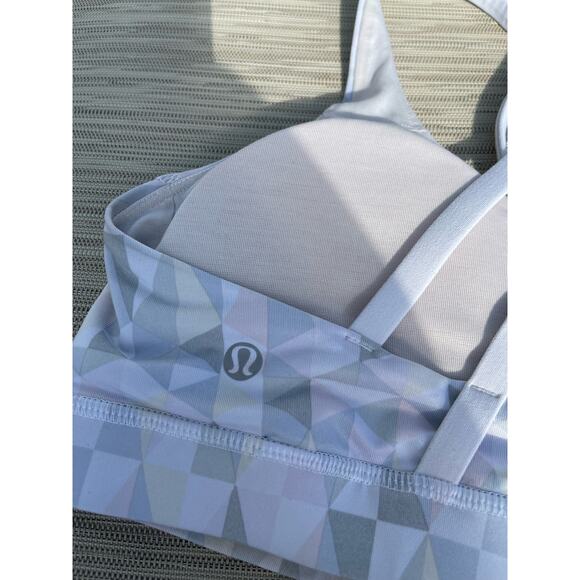 Lululemon Energy Sports Bra Size 6 Early Blue / Whisper Pink - Picture 4 of 8